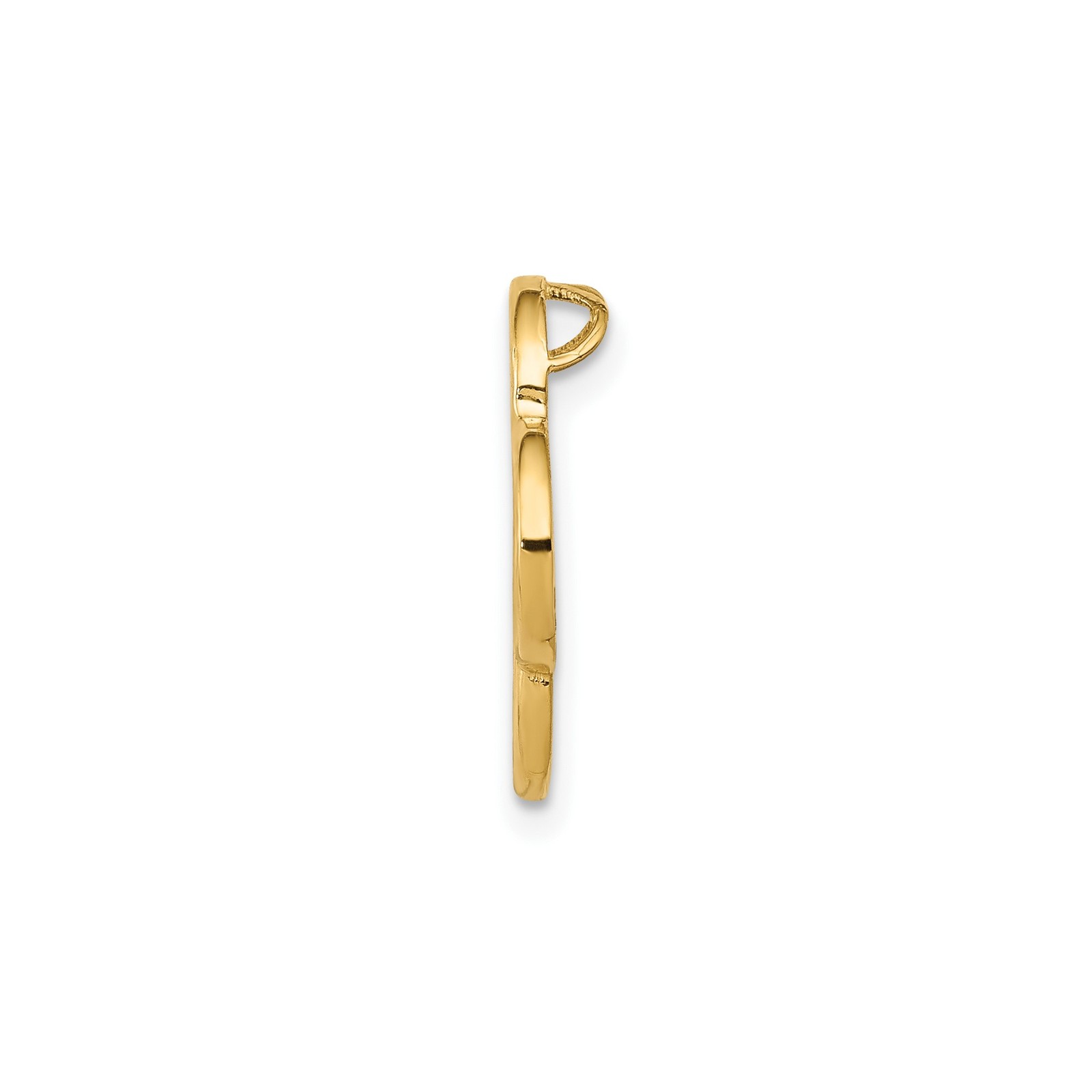 14k Solid Yellow Gold Small Quatrefoil Design Chain Slide Necklace Womens