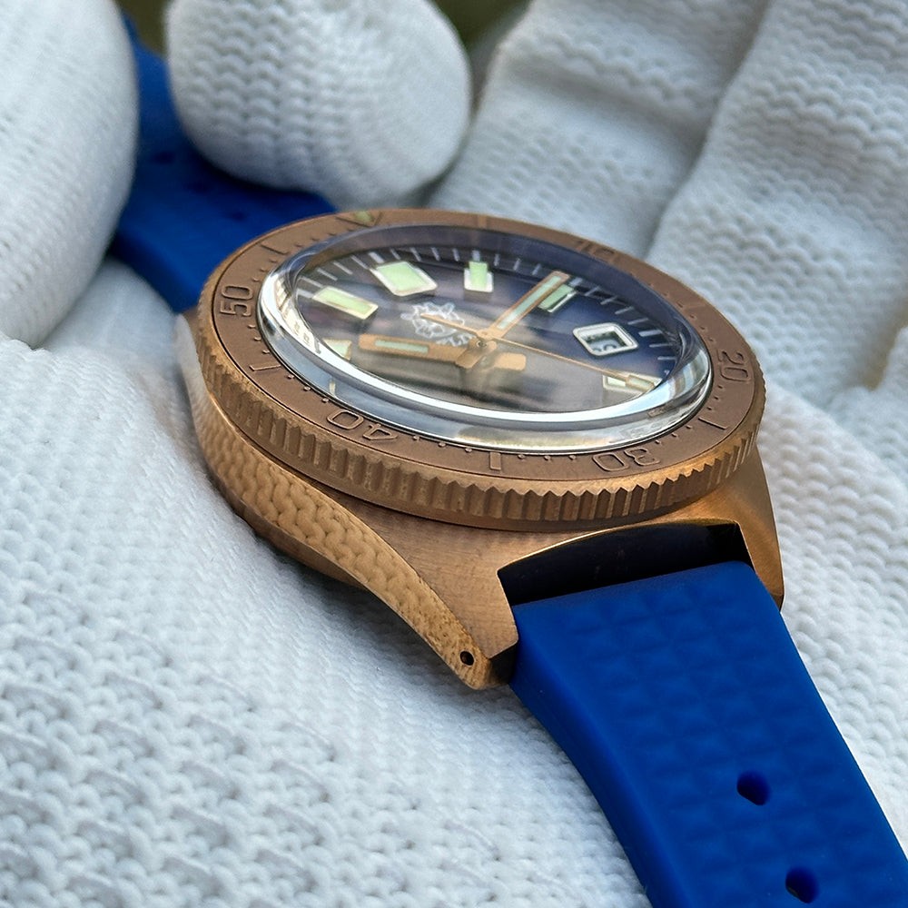 STEELDIVE SD1962S Mens Bronze 41.9mm 200M Automatic Dive Watch NH35 Blue