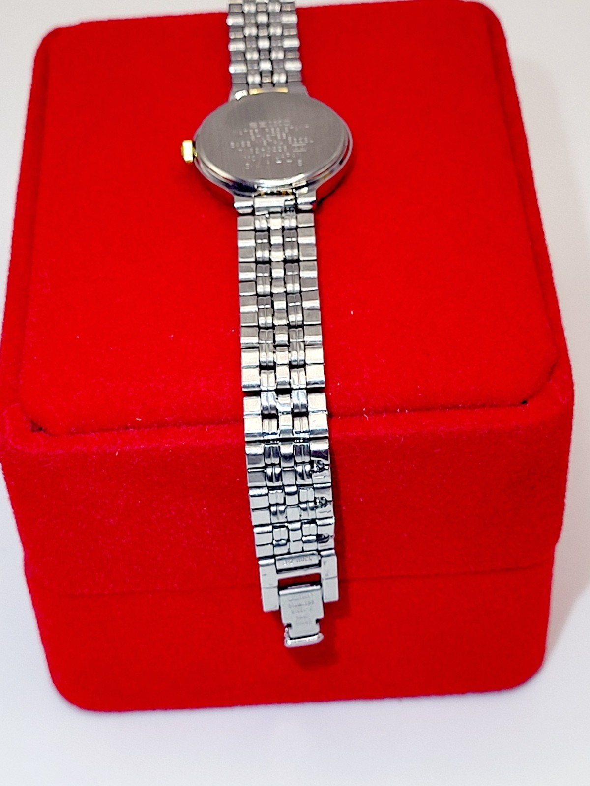 Seiko Watch Women 23mm Black Dial 1995 Two Tone Date Round 7N82-0228 New Battery