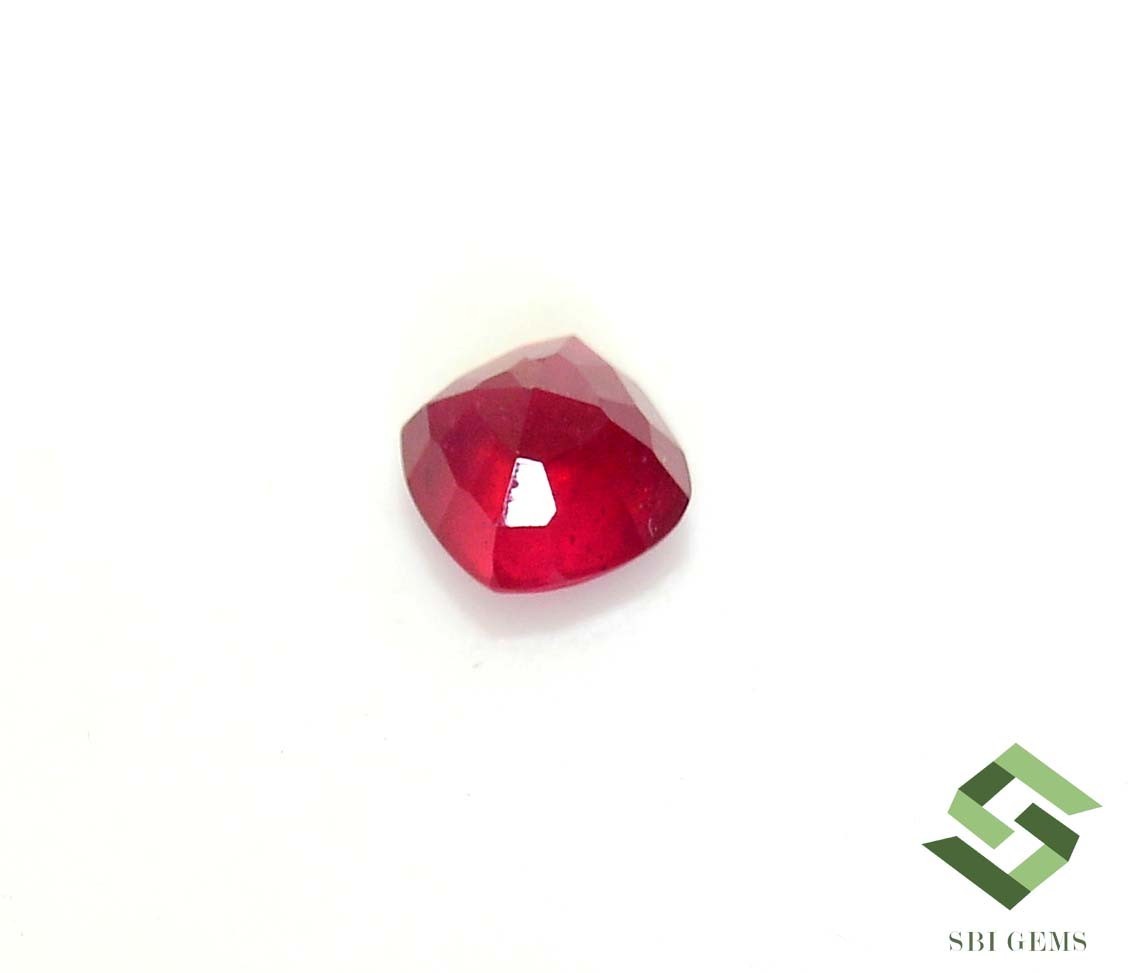 7.50×7.50 mm Natural Ruby Cushion Cut 2.62 Cts Mozambique Loose Gemstone GF