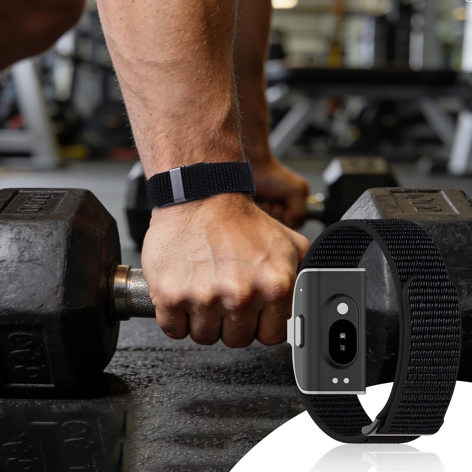 Nylon Loop Sport Replacement Strap for Fitness Tracker Band 1.0 – Adjustable & D