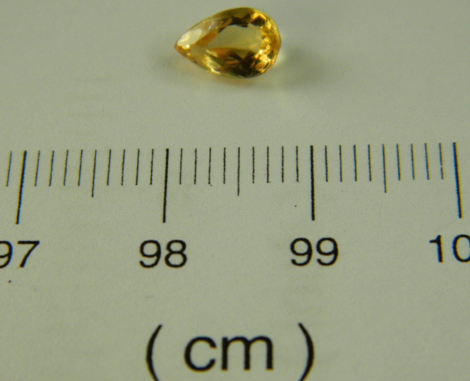 Imperial Topaz 1.12 Ct Clarity VVS Pear Cut Natural Golden Brazil I215