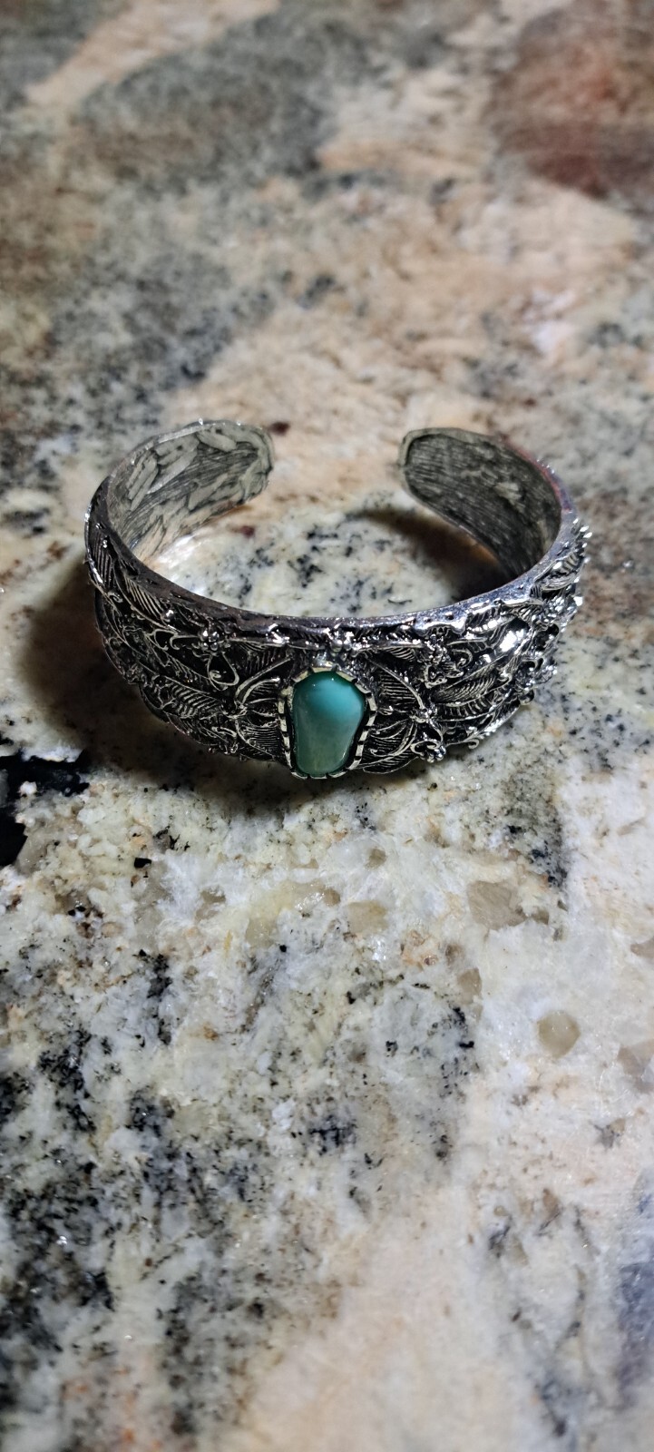 Turquoise Braclet Silver plated 6.6cm ( 2.4 inches wide