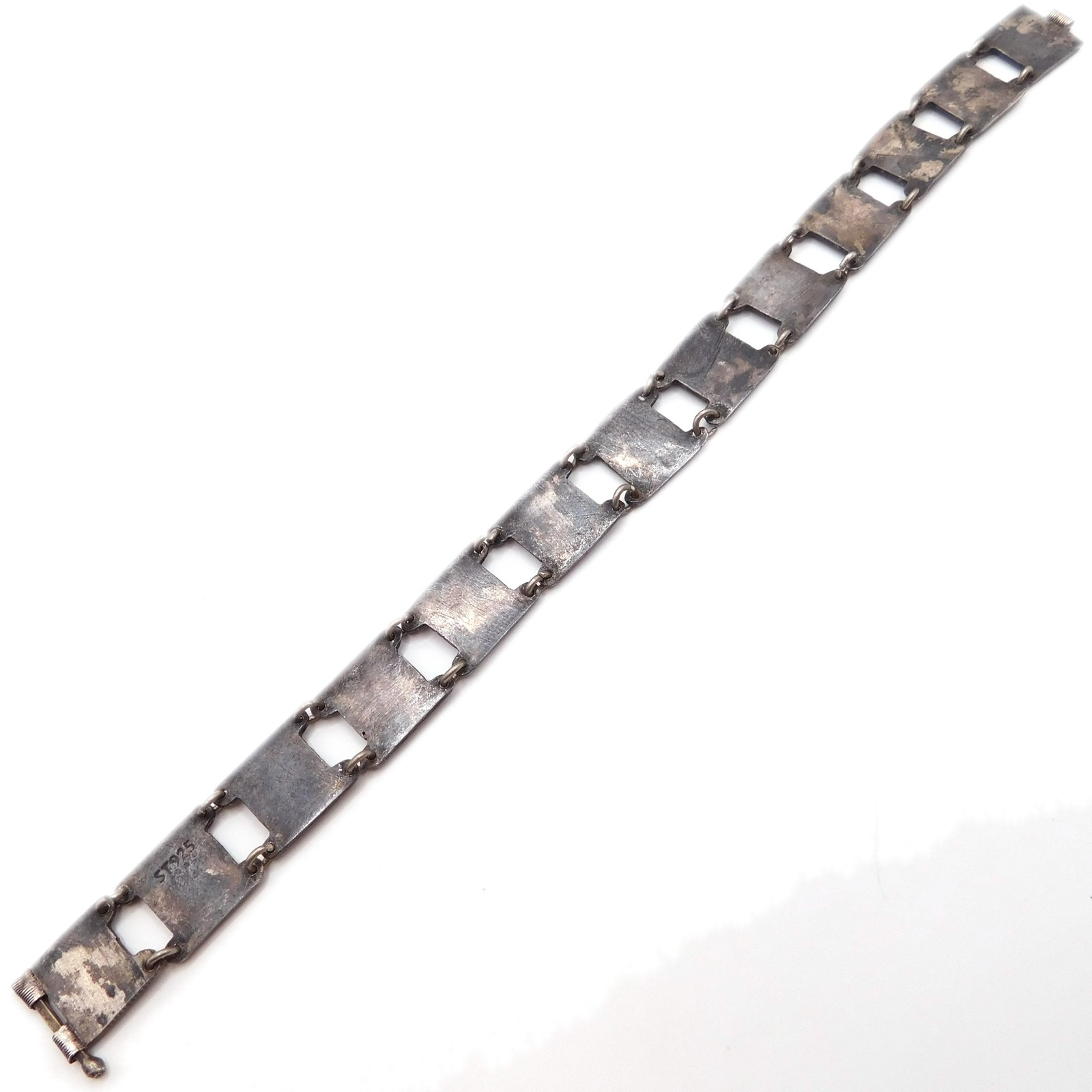 VINTAGE STERLING SILVER TWELVE TRIBES OF ISRAEL PANEL BRACELET