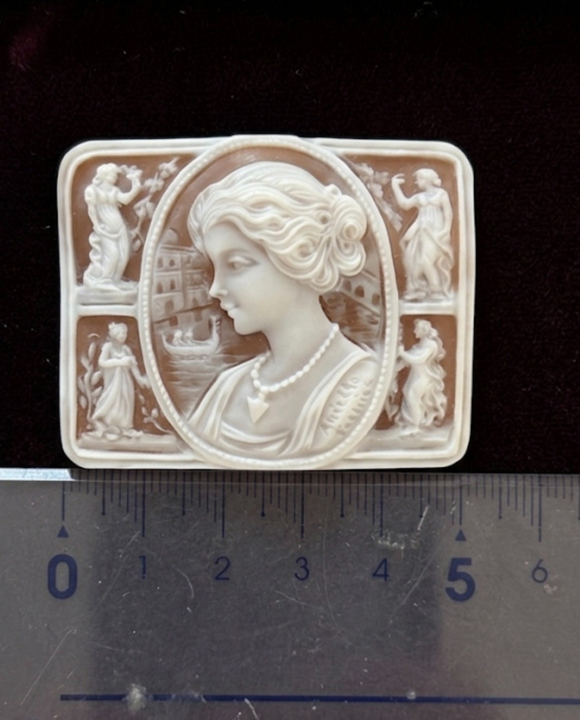 AMAZING SHELL CAMEO HANDMADE