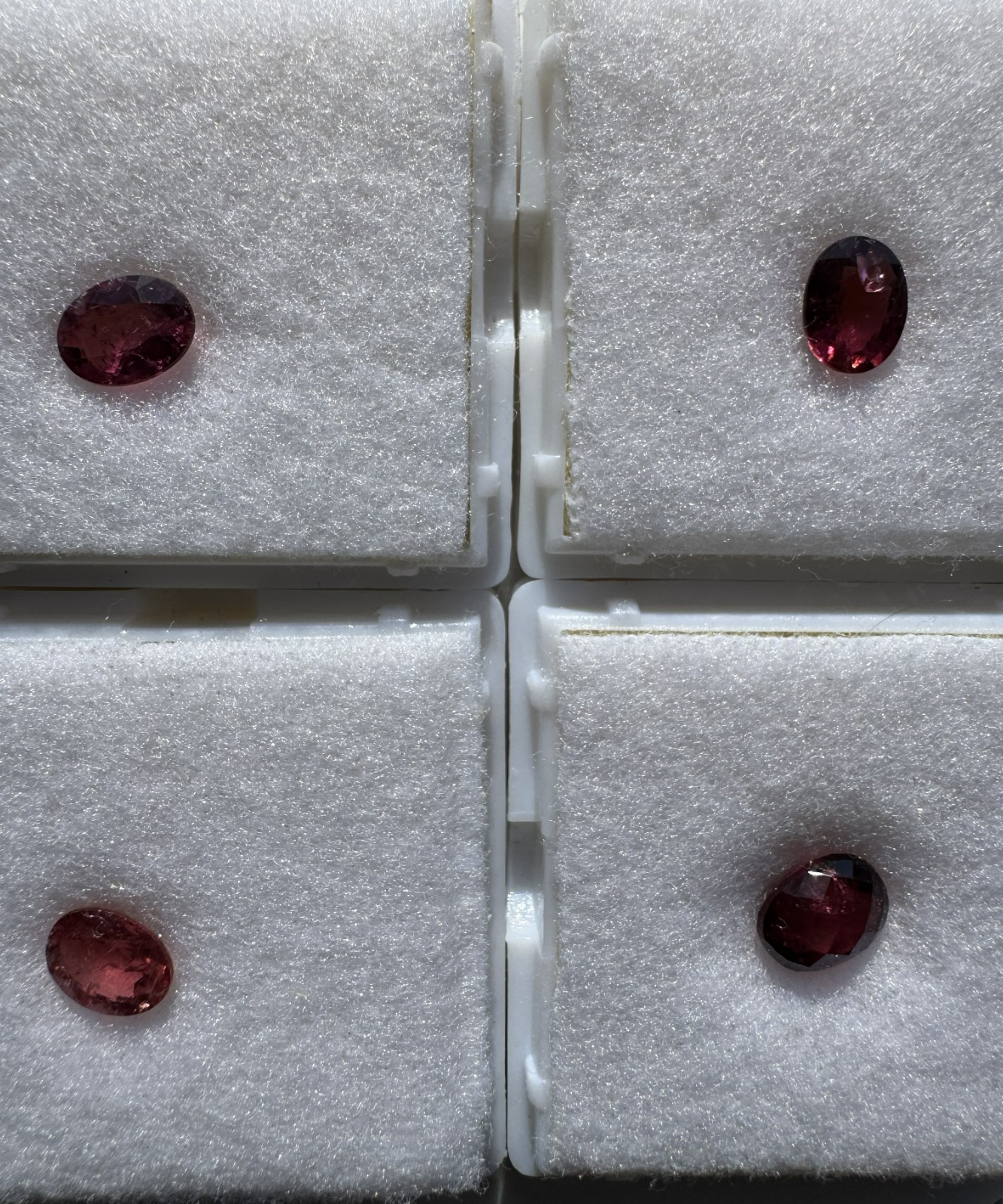 ALL RUBELLITES: PRECIOUS GEMSTONE INVESTMENT LOT #13: 4 GEMS, 6.04 TCW.