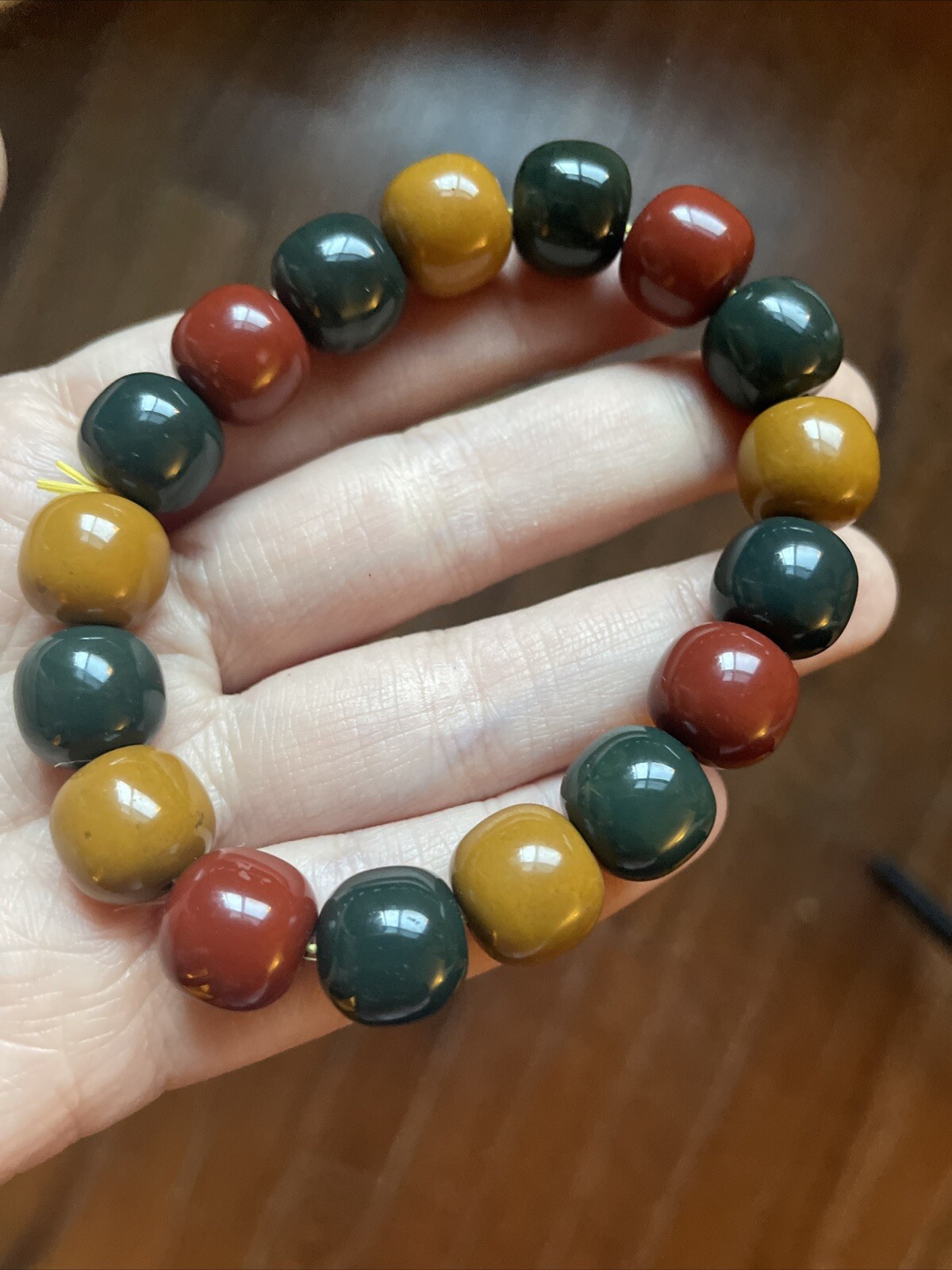 阿拉善 Agate , Natural Gemstone Bracelet 12.2mm