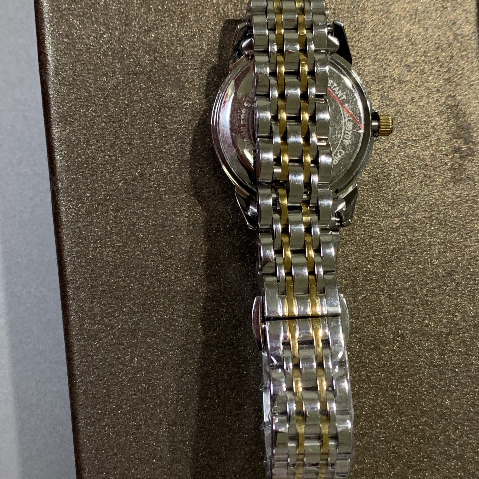 OLEVS Women’s Quartz Dress Watch Black Dial Two-Tone Metal Bracelet Date