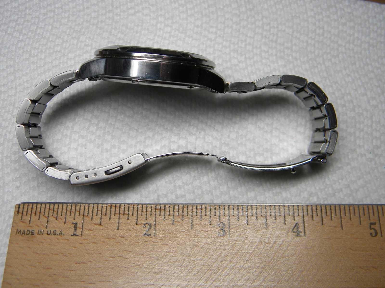 Seiko Chronograph 100M 4T53-00C0 with White Dial Very Short Band is Running