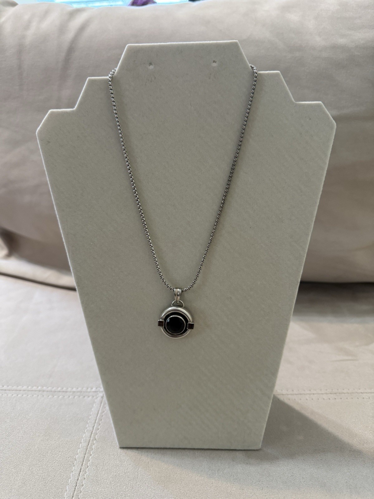 Silver and Black Pendant