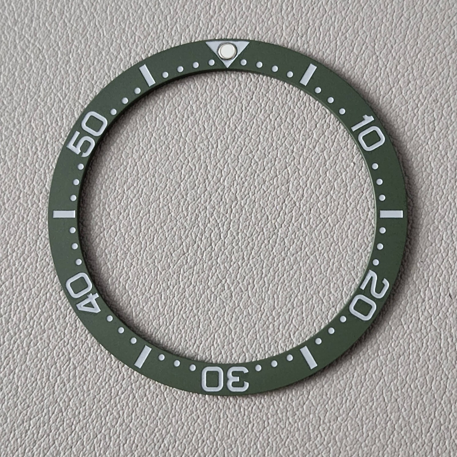 Bezel Insert Army Green Turtle Ceramic / Flat C3 Low PIP / Matte