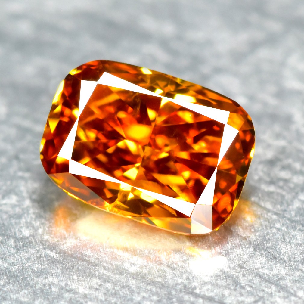 0.23Ct Untreated Fancy Yellowish Orange Diamond VS-1 Clarity Loose Diamond