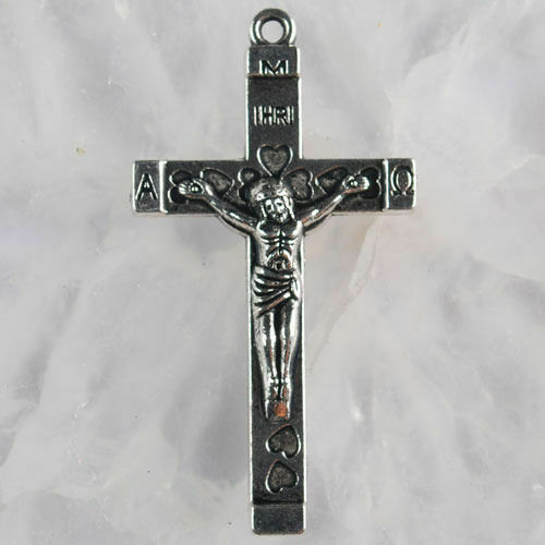 large CROSS CRUCIFIX JESUS pendant 20″ Sterling Silver 925 chain gold gift box