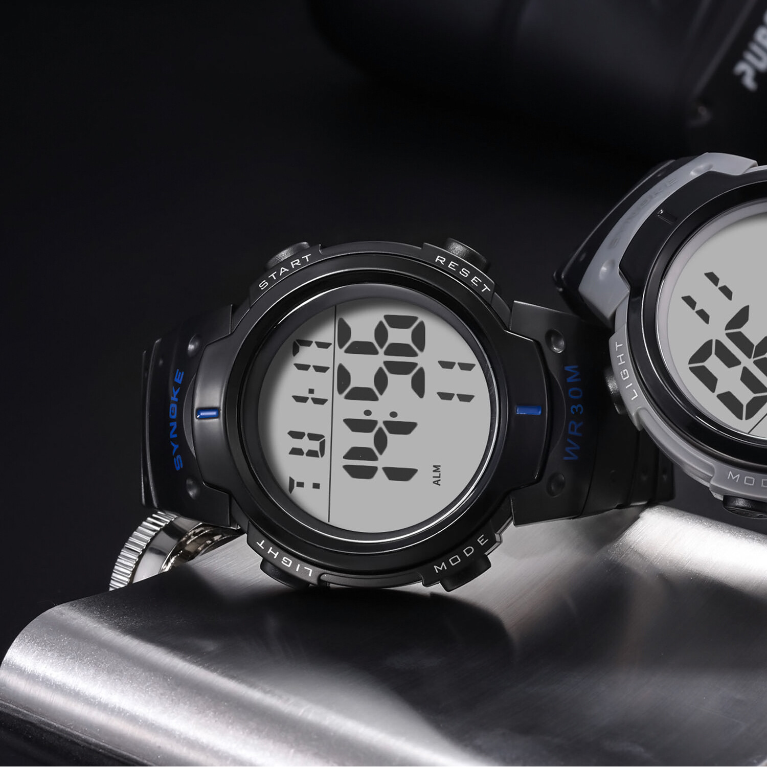 SYNOKE LED Digital Sport Watch Stopwatch Date Military Waterproof Men Wristwatch