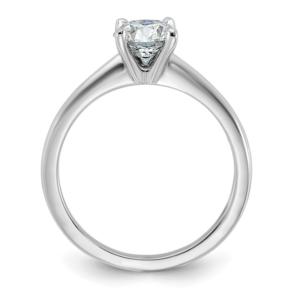 14k White Gold 1ct. Round Cut Moissanite Solitaire Engagement Ring Size 7