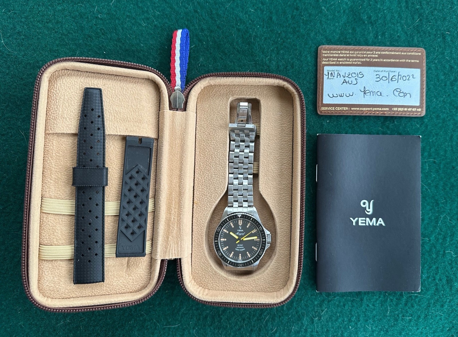 Superb YEMA Navygraf Heritage Divers 300m 39mm Men’s Automatic Watch YNAV2019AUS