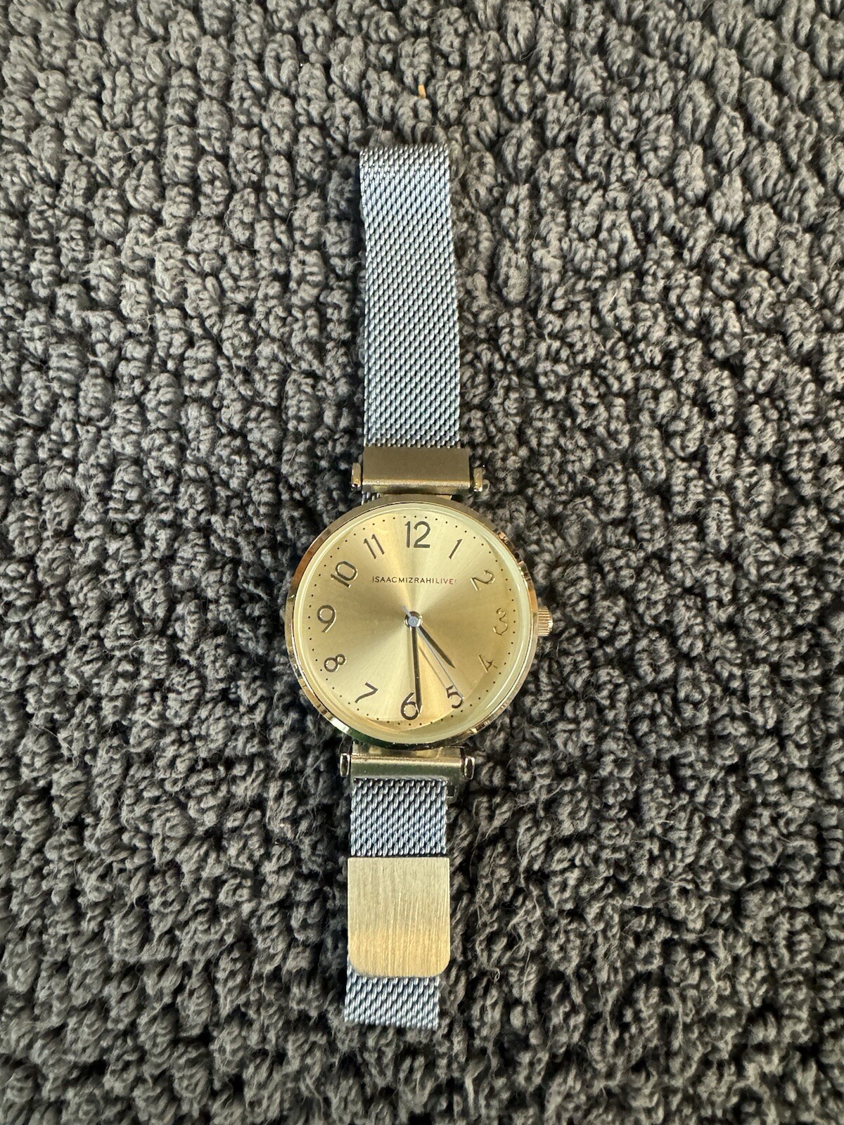 Isaac Mizrahi Live Womens watch IMZ855 Blue Mesh Band Silver Case and Dial