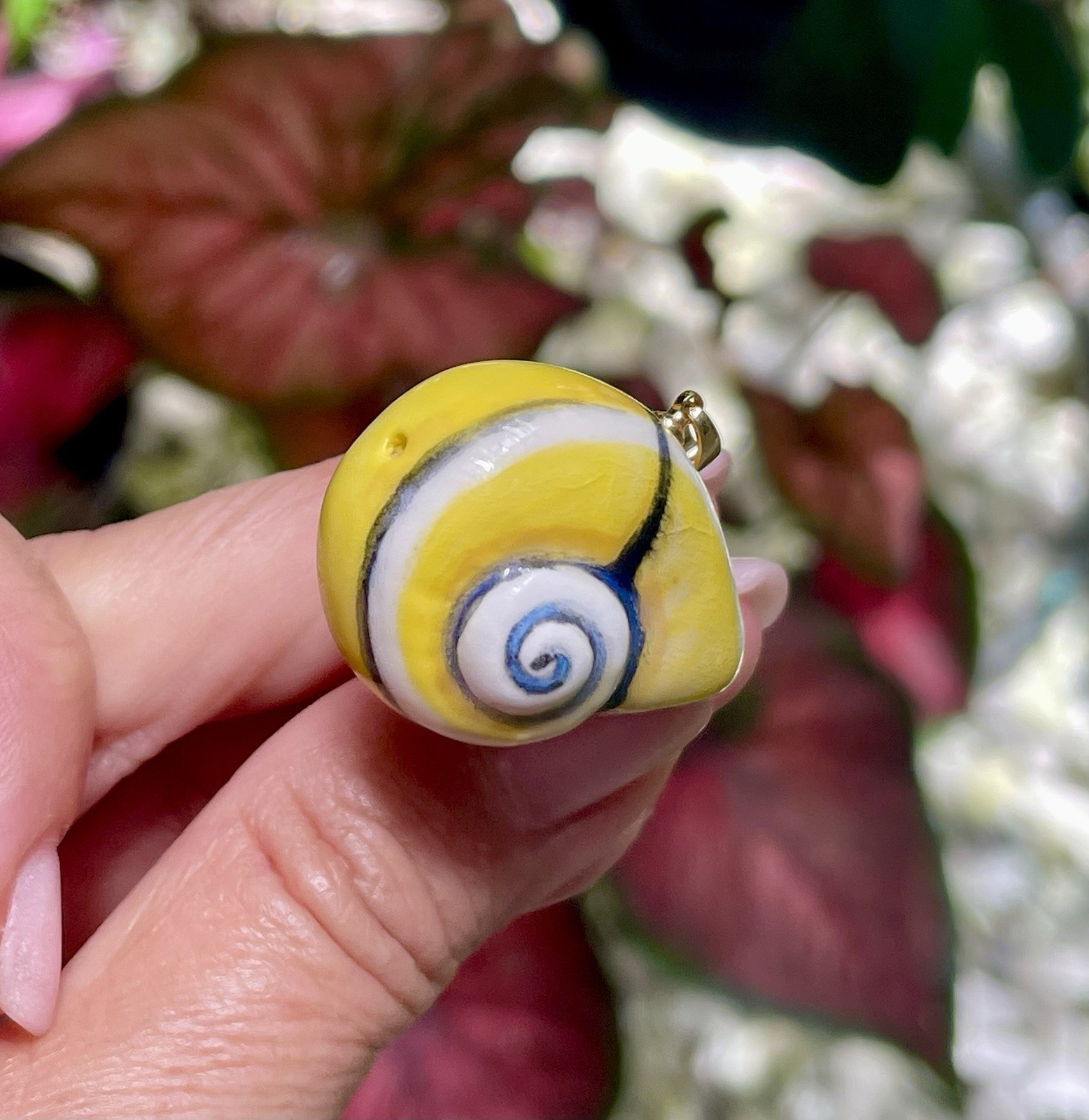Handmade Ceramic Pendant Jewelry. Unique piece. White heart