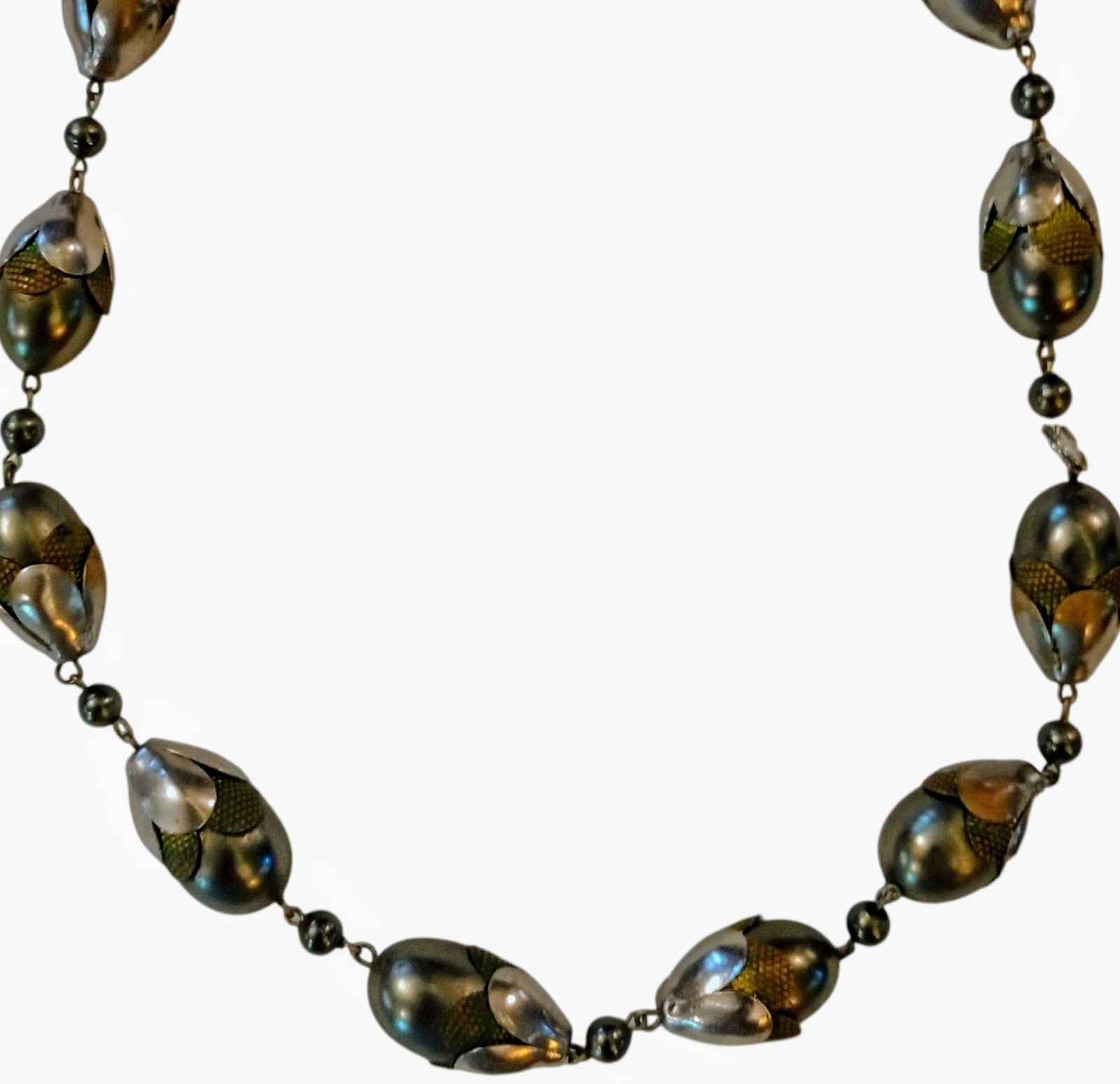 Vintage Art Deco NECKLACE Machine Age Botanical German Modernist J.Bengel School