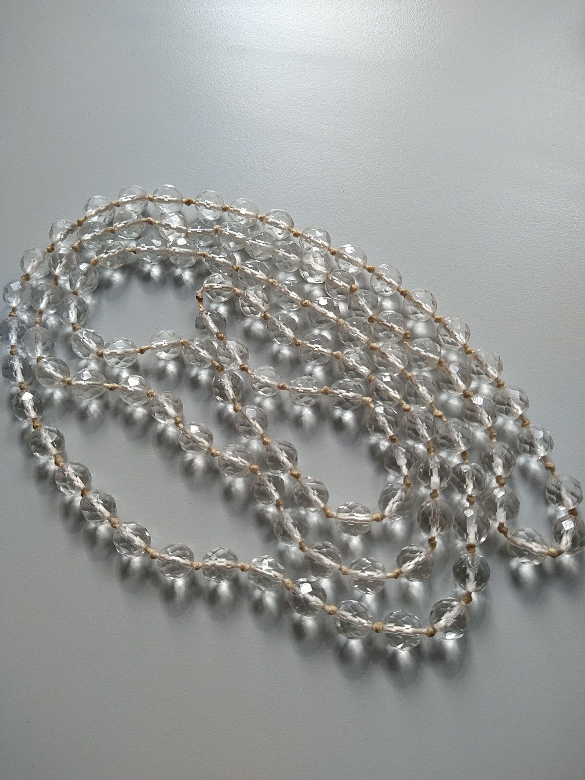 Vintage Continues 24 inch LONG Glass Beaded Necklace LARIAT Style SEE NOTE