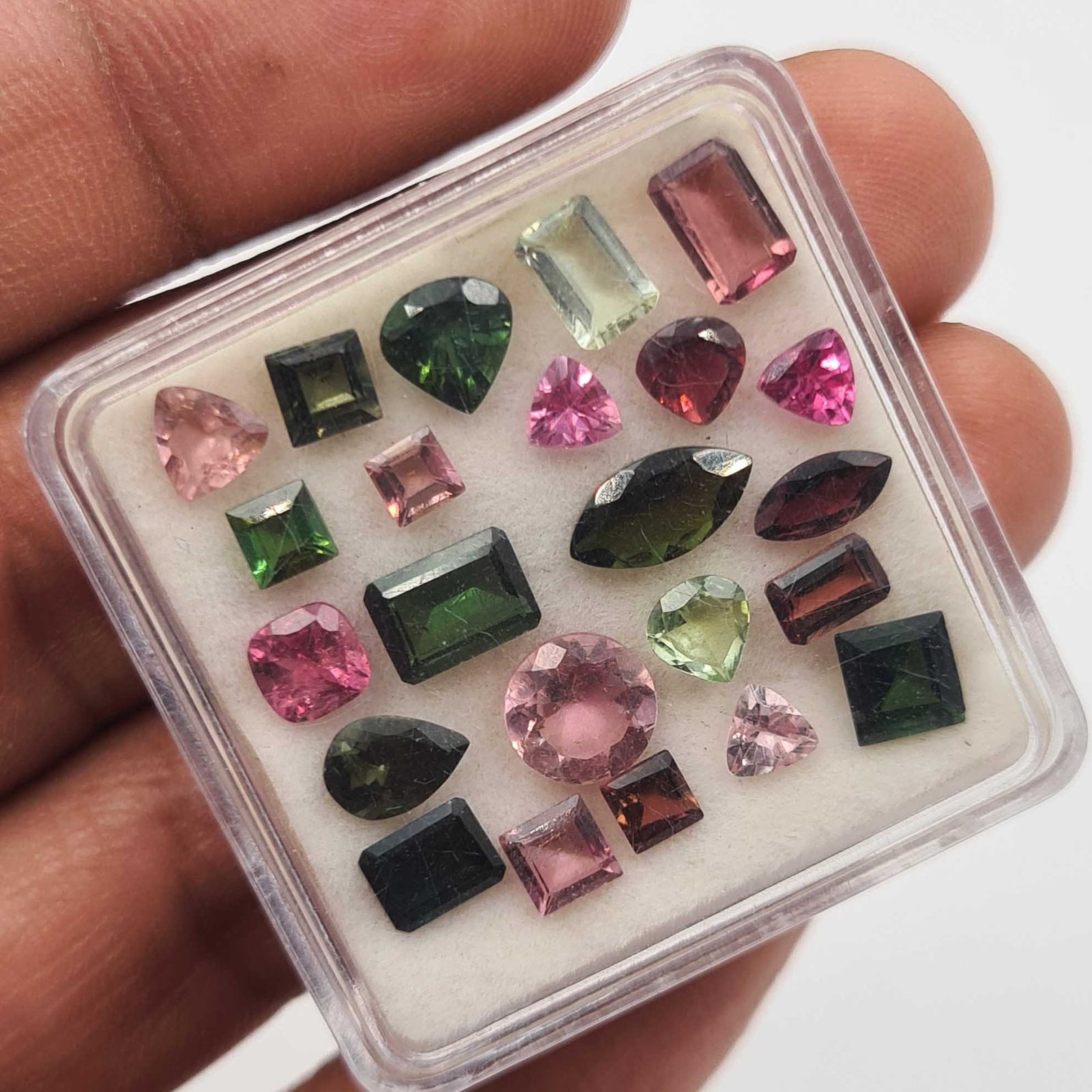 Natural Multi Tourmaline Pear Cut Loose Stone Lot 16 Pcs 3-7 MM 5 CT