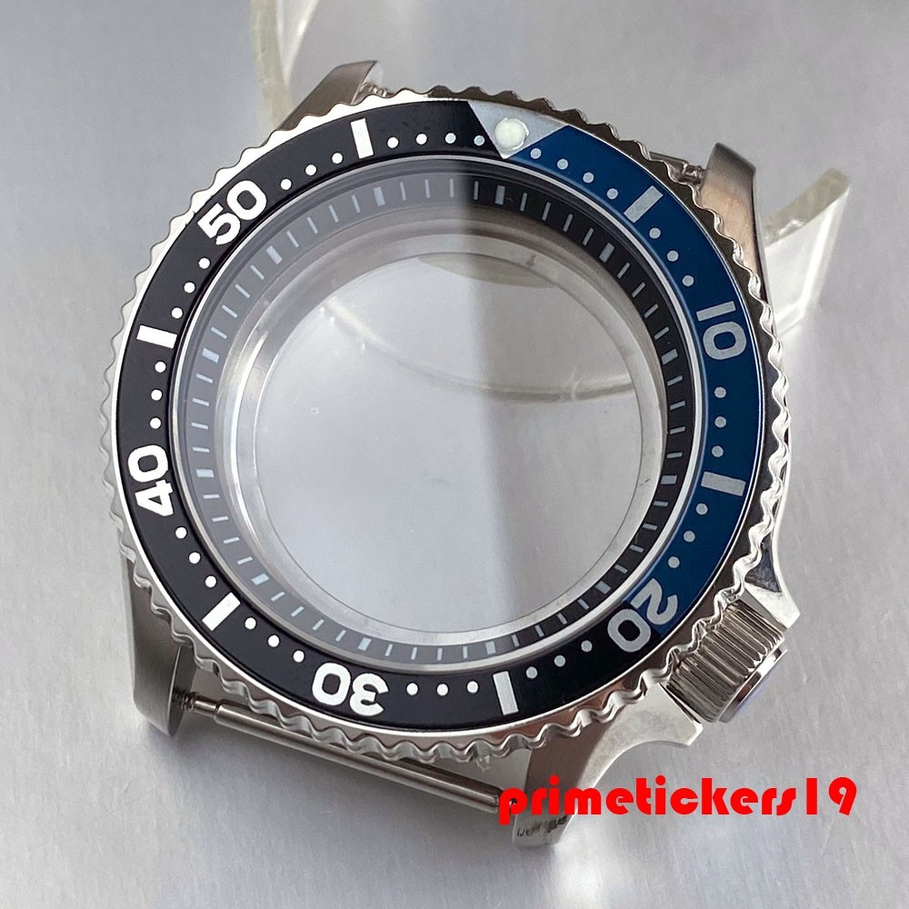41mm Diving Watch Case+Band Clear Back 3.8 Crown 20ATM Fit NH34 NH35 NH36 NH38
