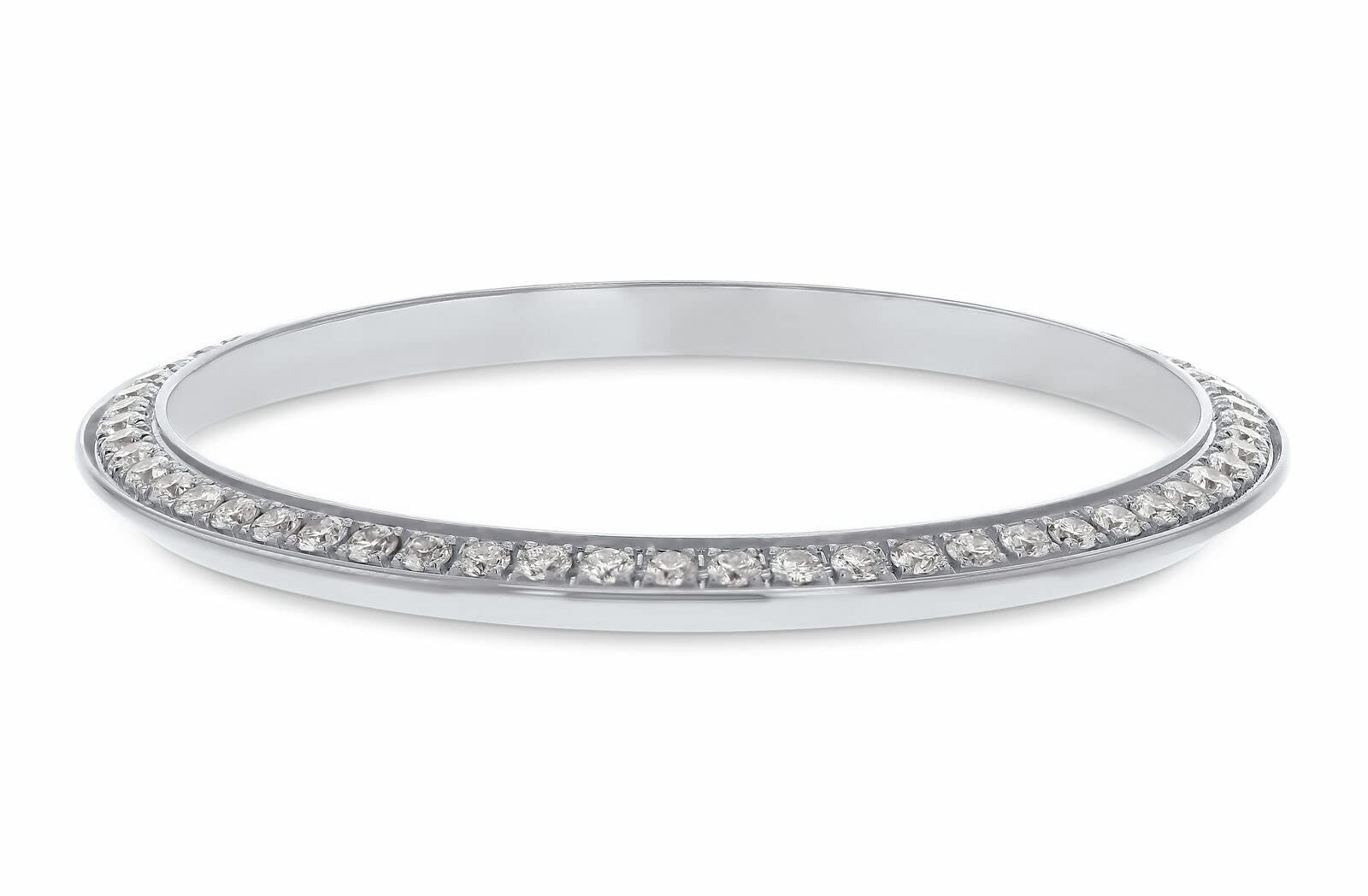 36MM .95CT BEAD SET MOISSANITE BEZEL FOR STAINLESS COMPATIBLE WITH ROLEX DA