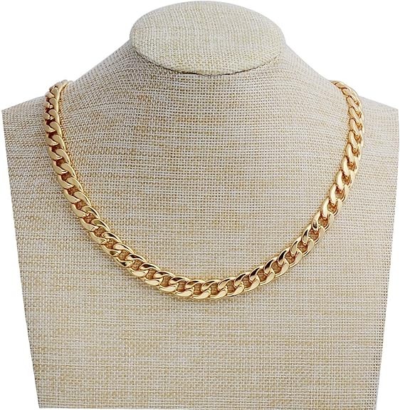Cadenas de Titanium Cadena Cubana Oro 18K Eslabón Cubano Regalos Para Hombres US