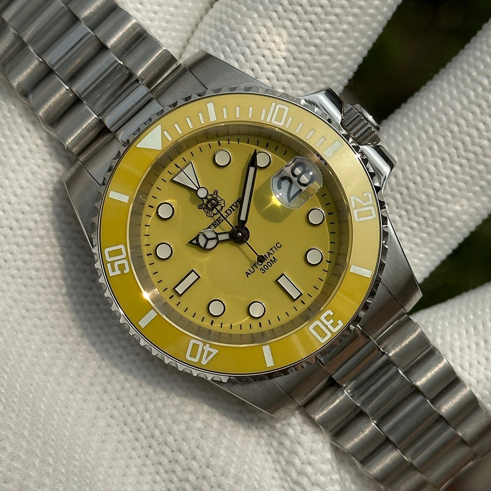 STEELDIVE SD1953C Mens 40.5mm 300M Automatic Dive Watch NH35 Sapphire Steel