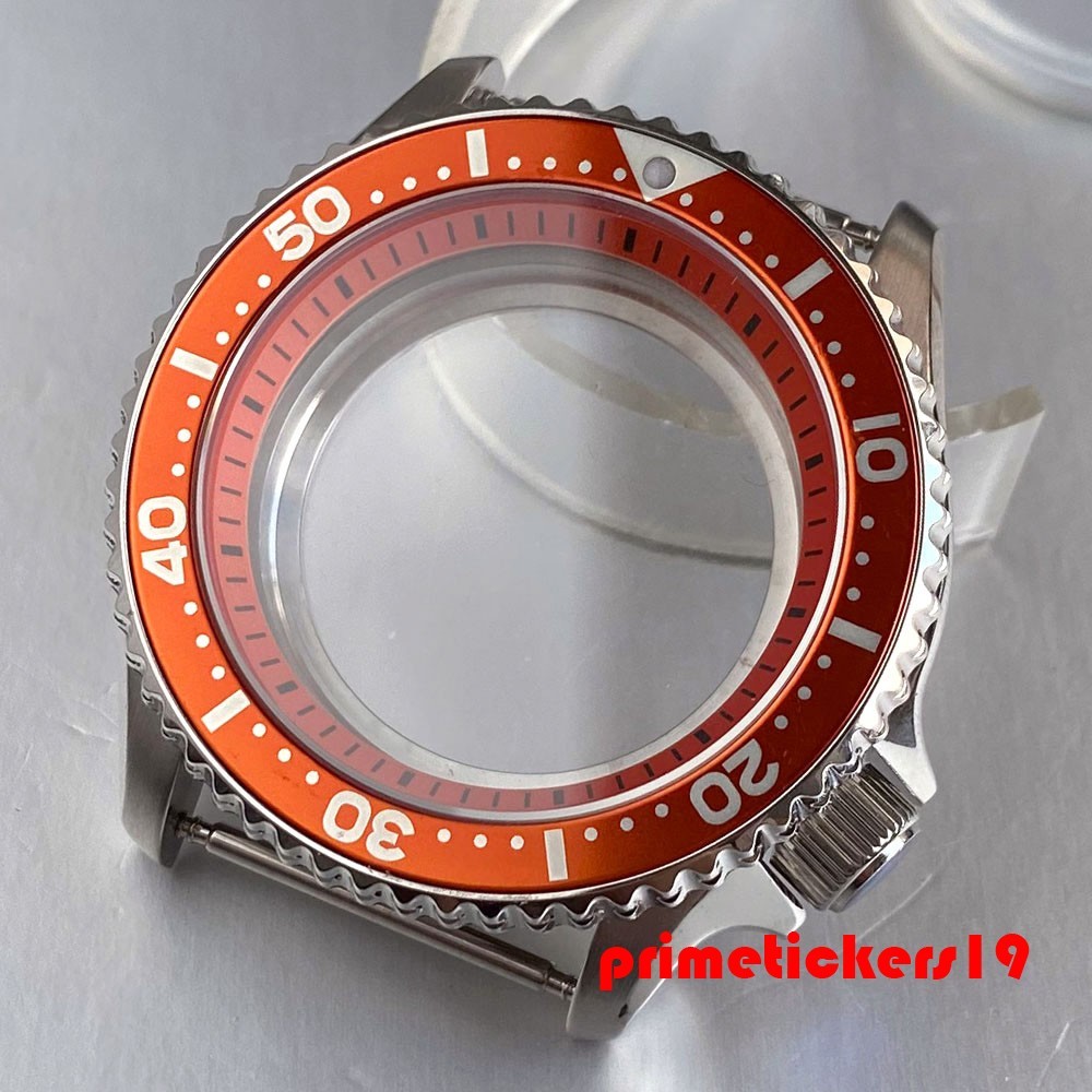 41mm Diving Watch Case+Band Clear Back 3.8 Crown 20ATM Fit NH34 NH35 NH36 NH38