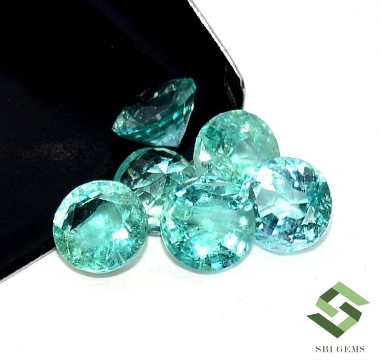 2.88 CTS Natural Emerald Round Cut 5 mm Lot 06 Pcs Lustrous Loose Gemstones