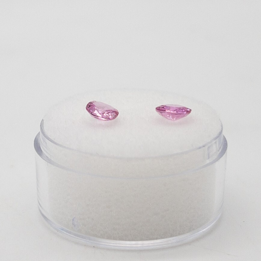 $2400 1.06ct Cushion Cut Natural Pink Sapphire MATCHED PAIR LOOSE GEM SET