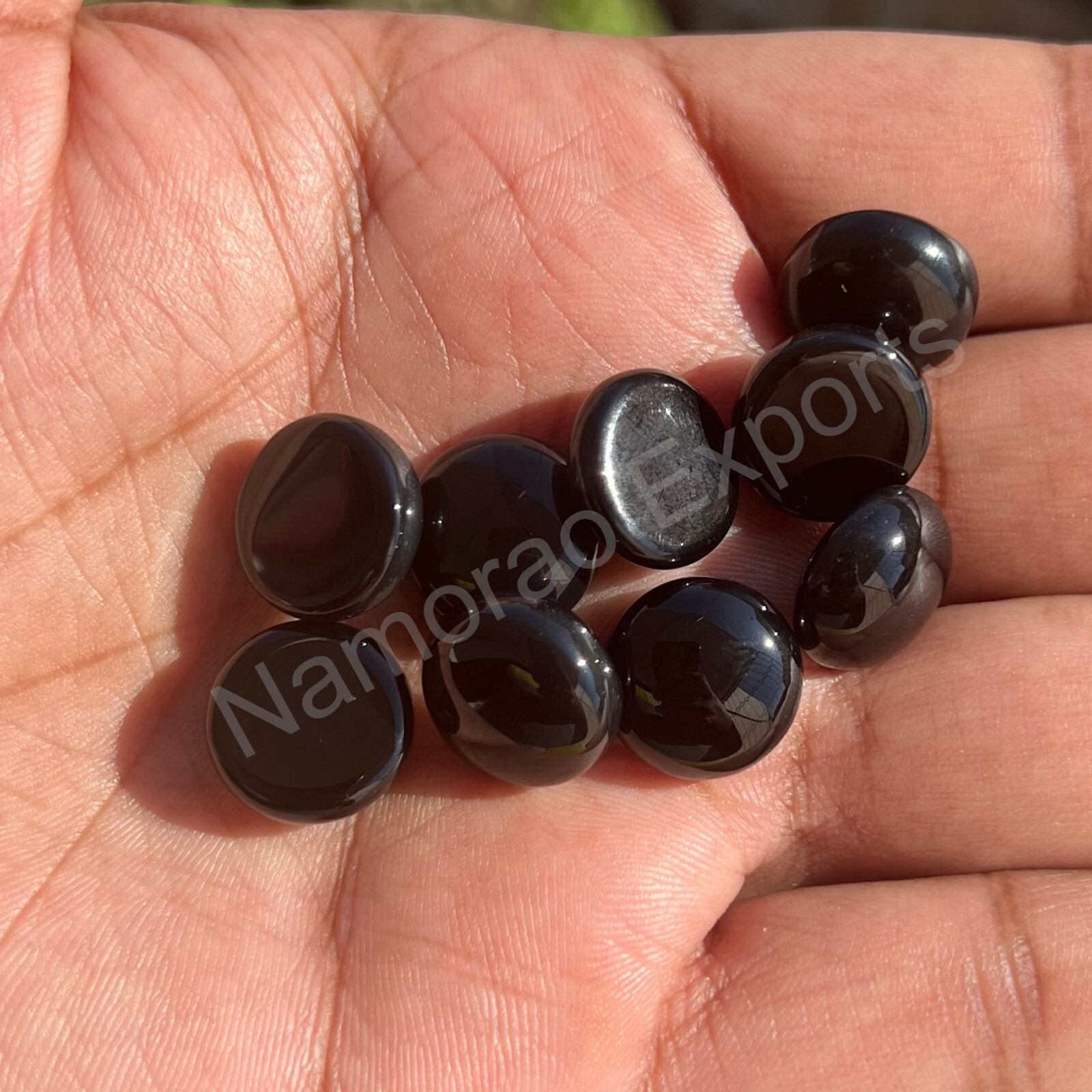 Natural Black Onyx Round 3 mm to 20 mm Cabochon Loose Gemstone Lot