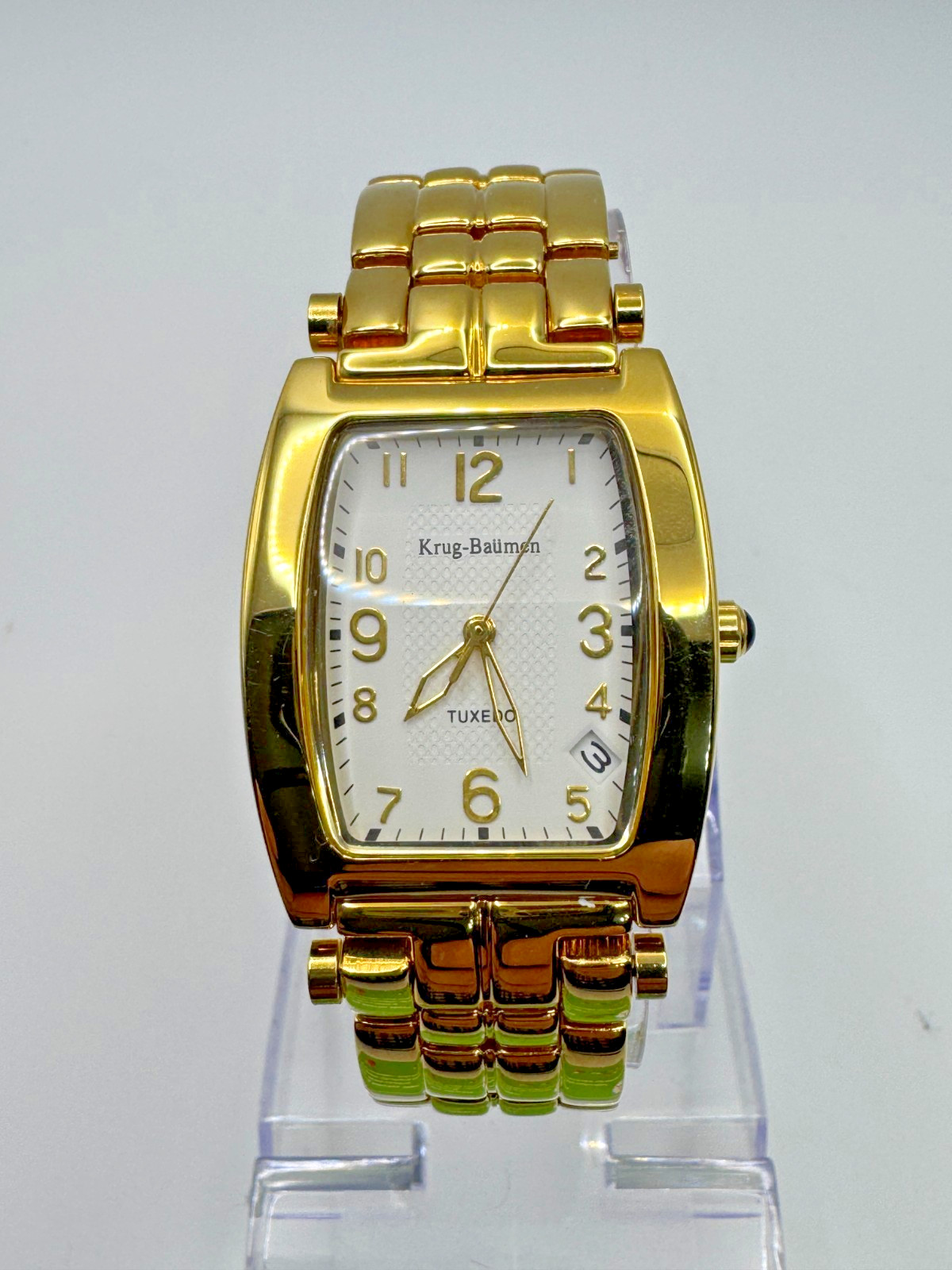 Krug-Baumen Tuxedo Watch 18 Carat Gold Electroplated for Men