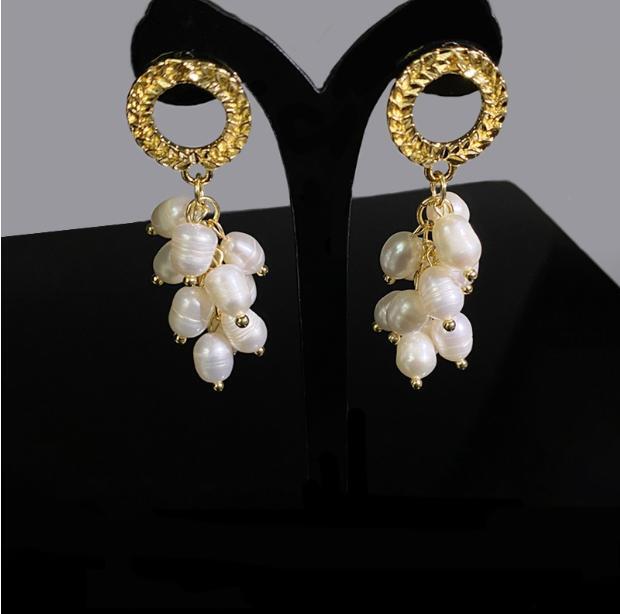 Baroque pearl personality trend, women’s light luxury earrings
