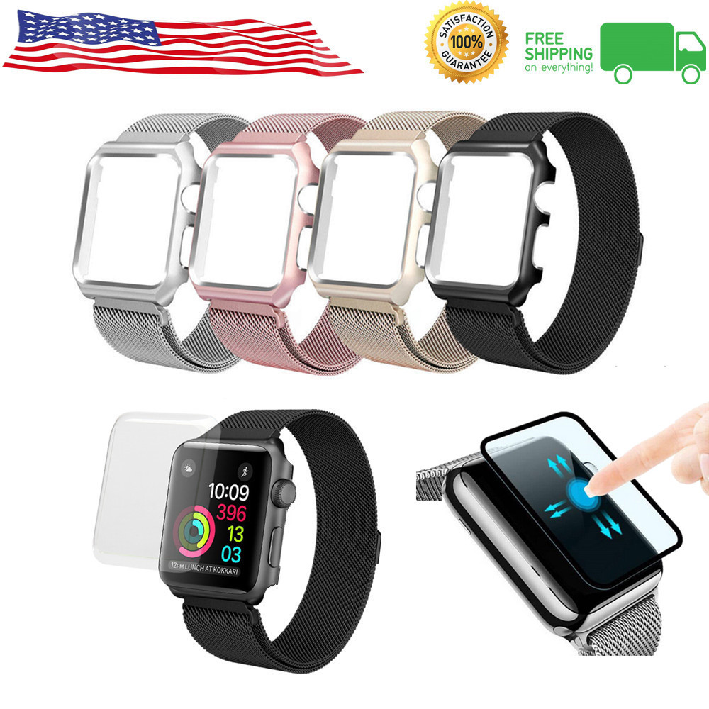 For Apple Watch Series 4 Milanese Stainless Steel Watch Band Strap 40 / 44mm