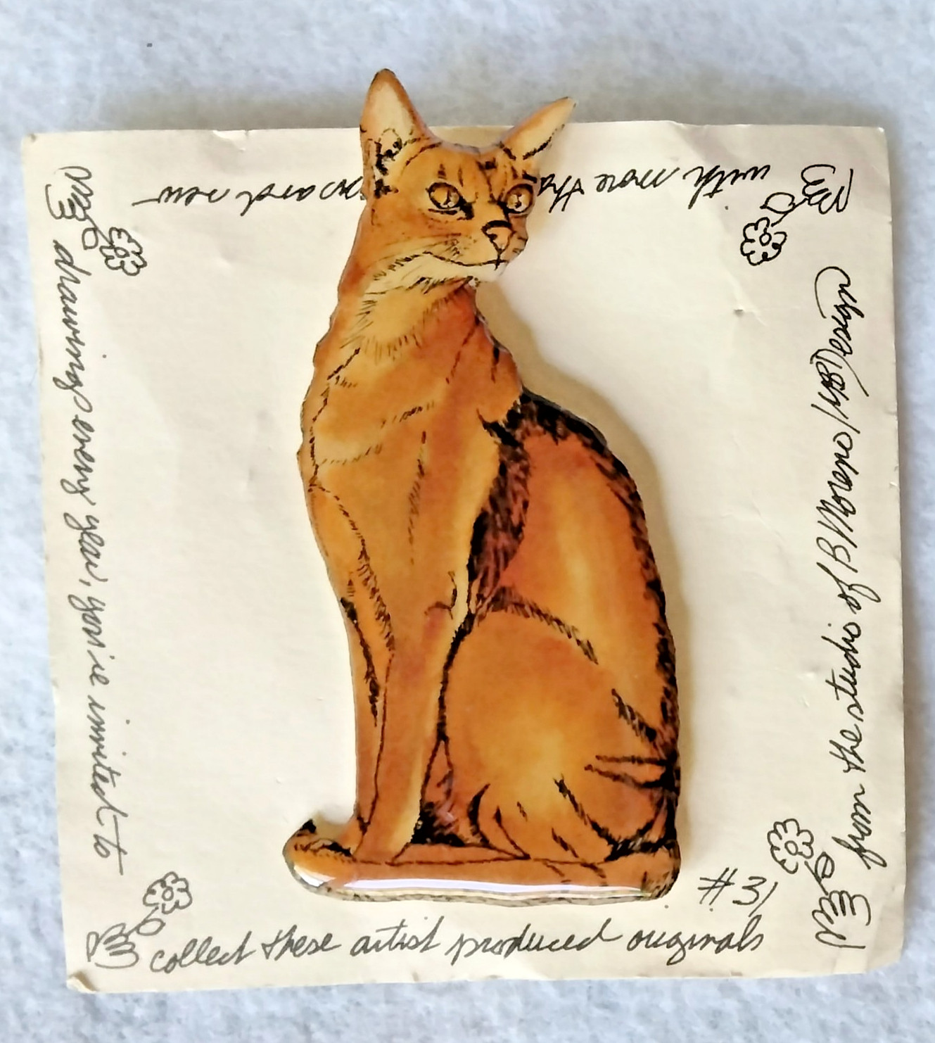 Vintage Studio of B. Moreno “Alec” Whiskers Cat Brooch (173 – 2581)