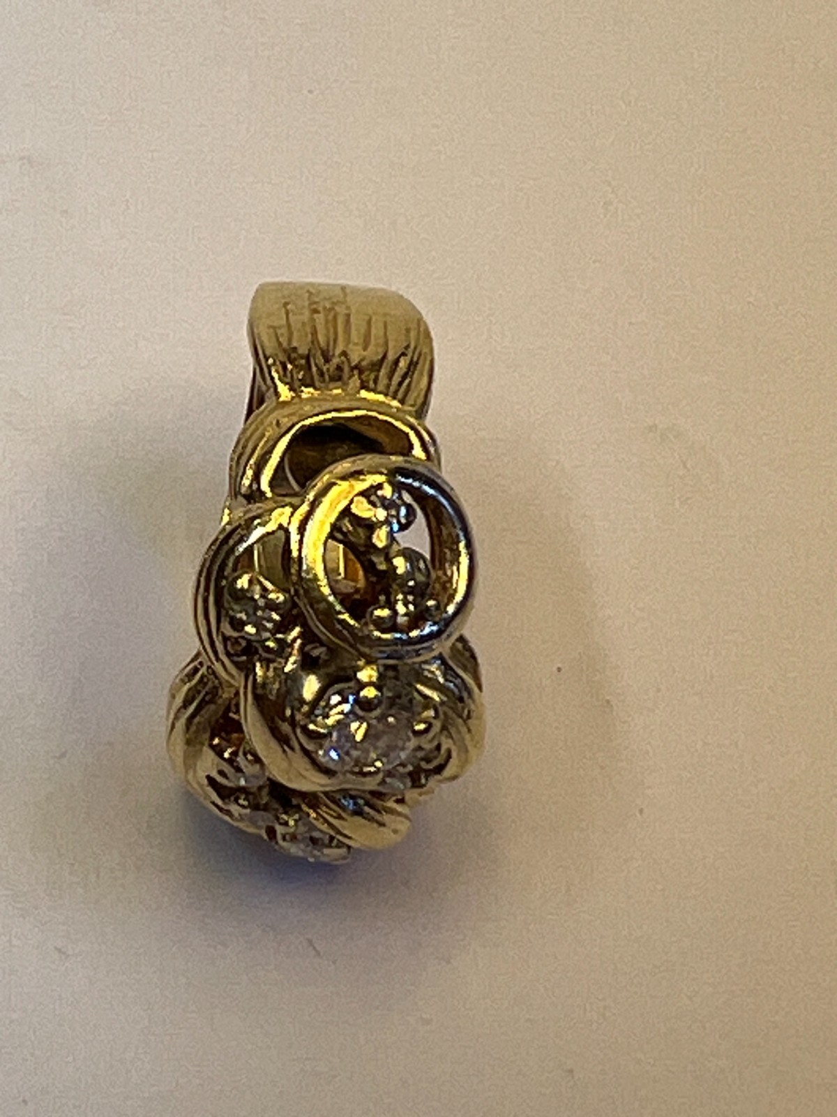 14K Yellow Gold Diamond Basket Weave Ring 0.55ct Appraised size 3-5.5