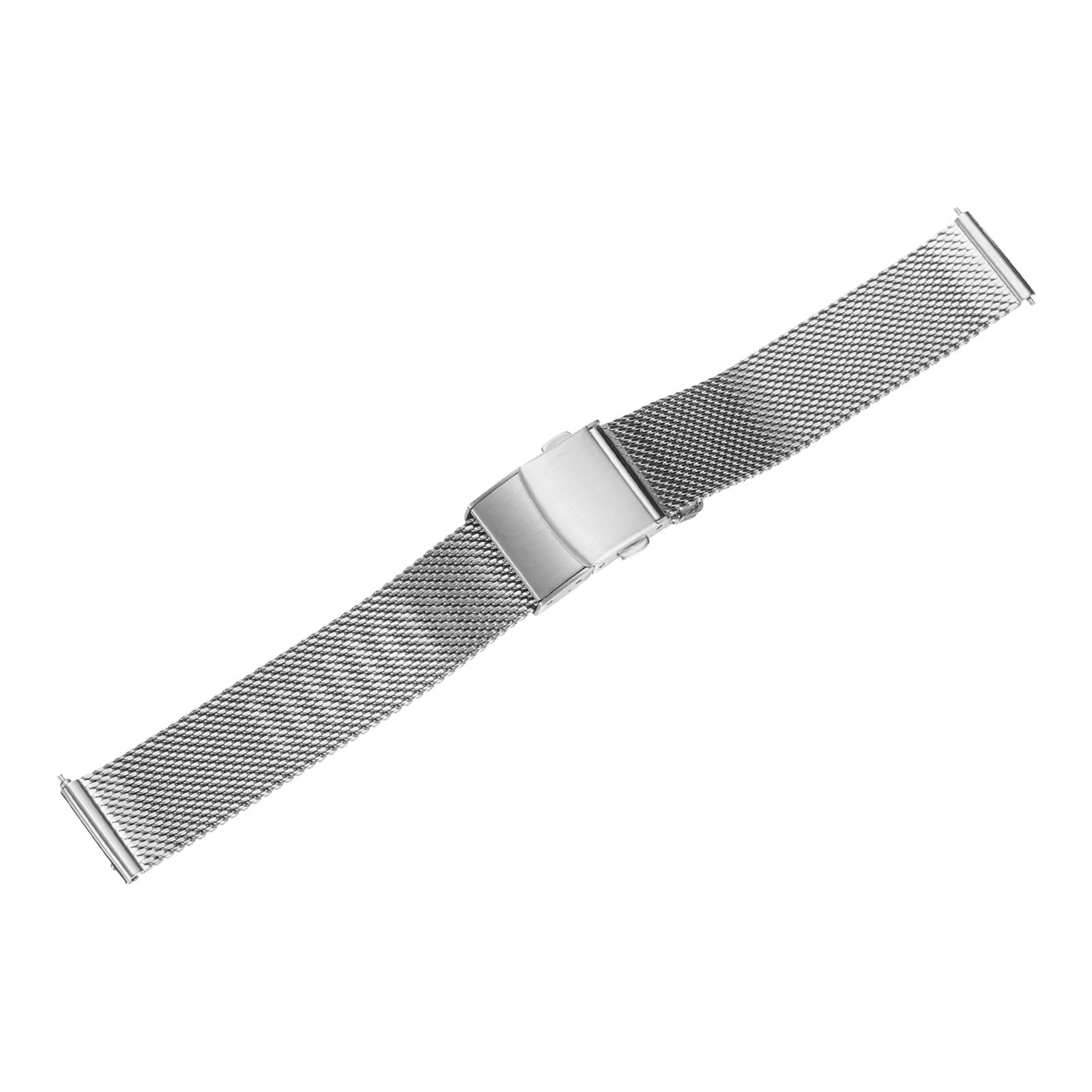 Stainless Steel Mesh Watch Band 16mm Quick Release Watch Strap Silver Tone