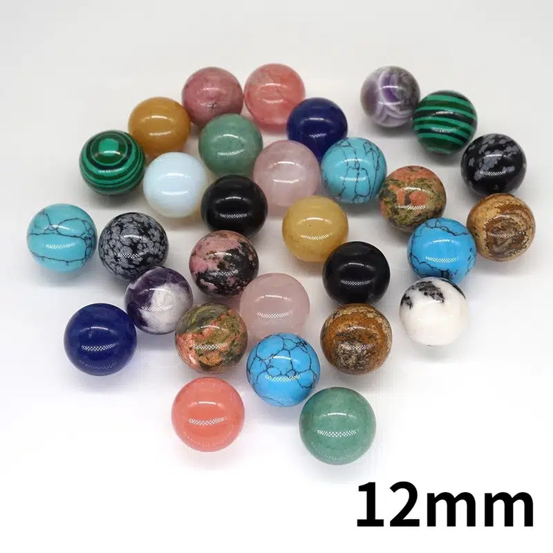 10/20/30/50 Pcs Natural Stone Balls 8/10/12/20Mm Random Crystal Gemstone for DIY