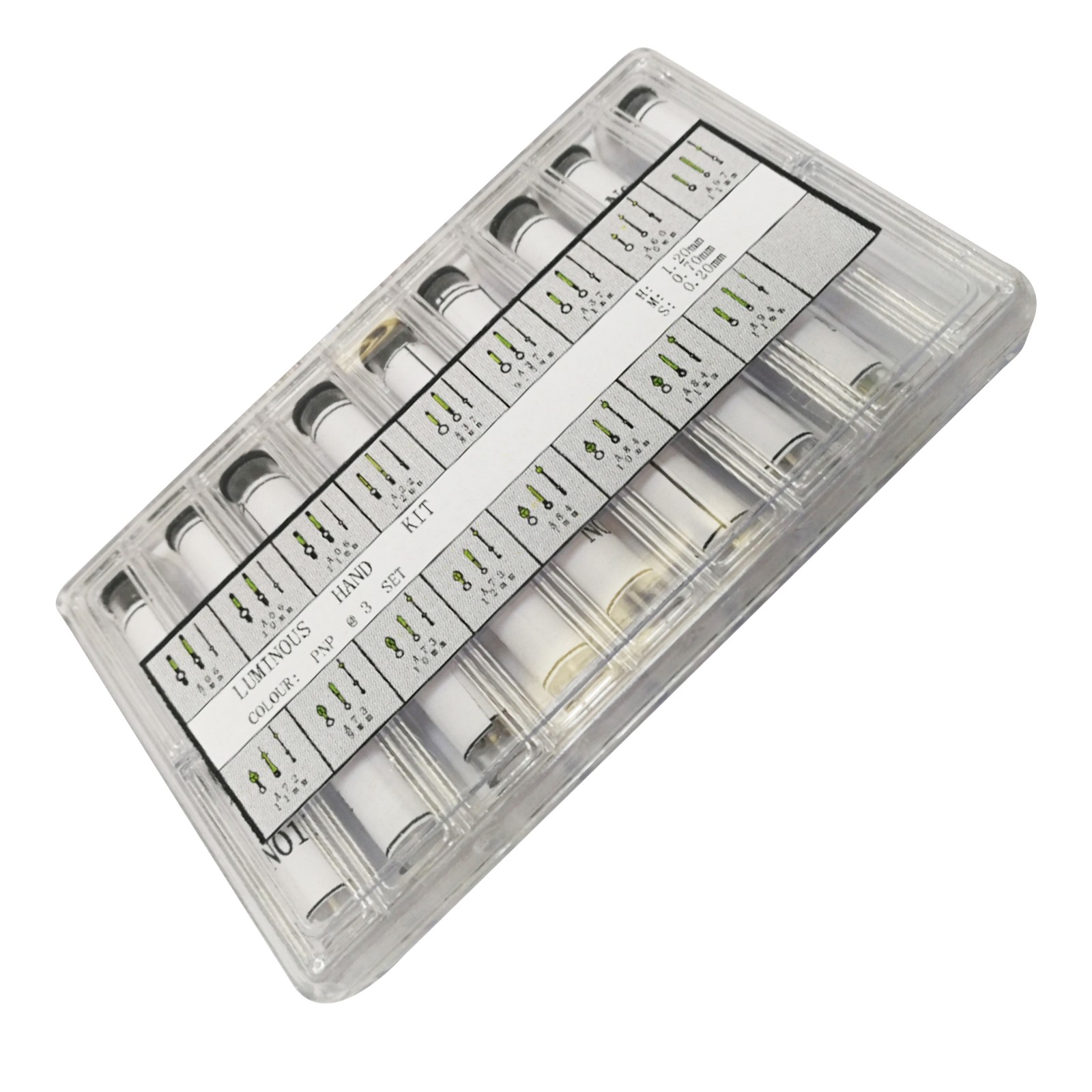 Luminous Watch Hands Pins 1.2/0.7/0.2mm Hole Assortment for Watchmaker Repairing