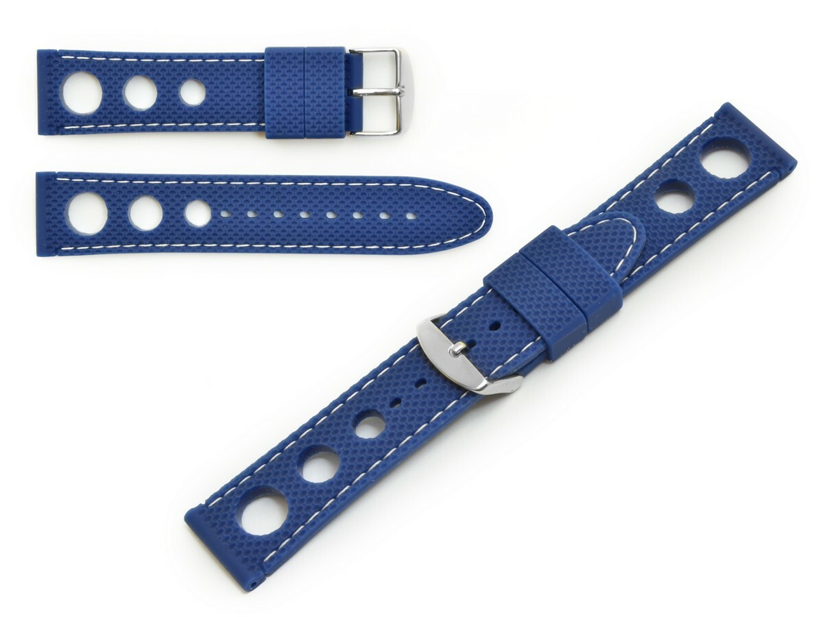 WATCH STRAP SILICON RUBBER TRAVELLER RALLY WATERPROOF 18 , 20, 22, 24MM US