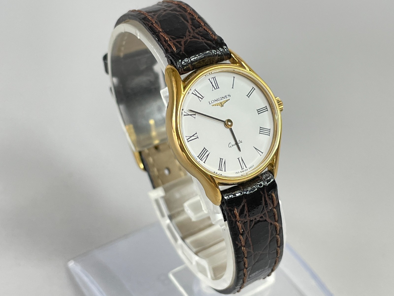 Longines 153 6997 [US Stock] Vintage 23mm Roman Dial Quartz Womens Watch *Exc+5