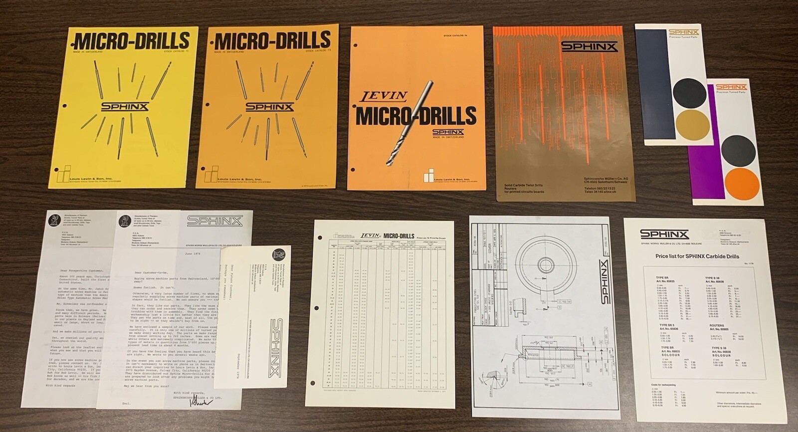 LEVIN Catalog, 10mm/8mm Watchmaker’s Jeweler’s Lathe, Collets, w/inserts