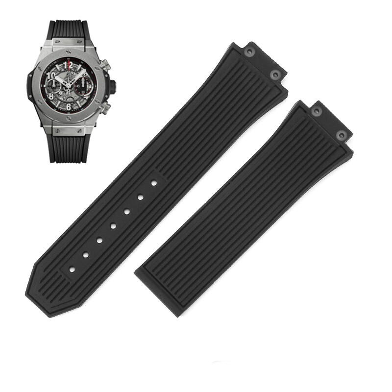 For Hublot Big Bang Rubber Watch Band Strap Mens Diver Silicone Bracelet 17x27mm