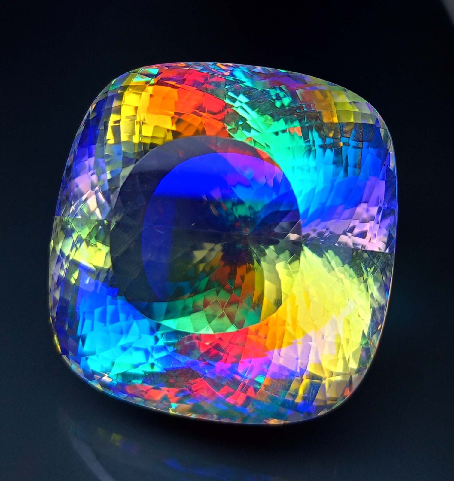 Mystic Topaz EGL Certified Cushion Cut 220.75 Ct Natural Loose Gemstone KH456