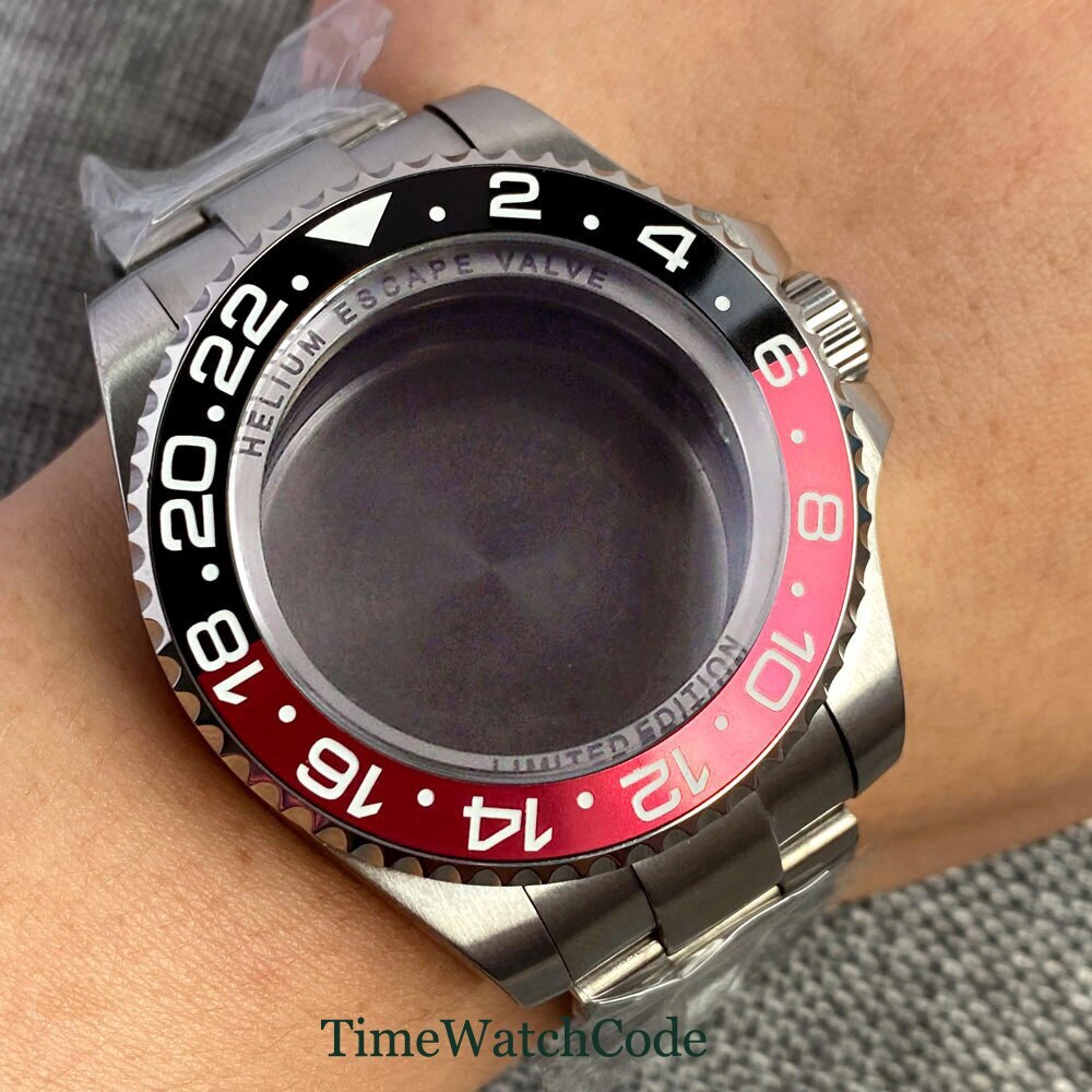 43mm Watch Case Fit SEA NH34 NH35 ETA2824 PT5000 ST2130 Ceramic/Aluminum Bezel