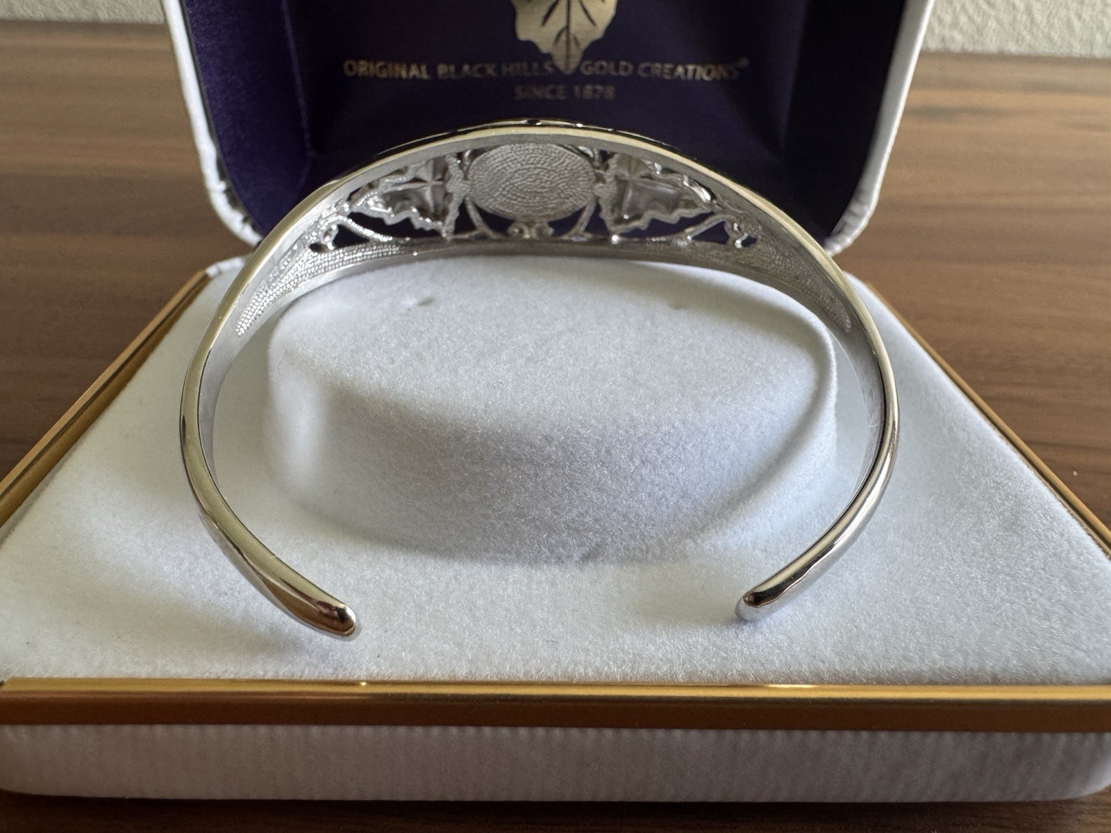 Landstrom’s Black Hills Gold Cuff Bracelet, 12K Leaves
