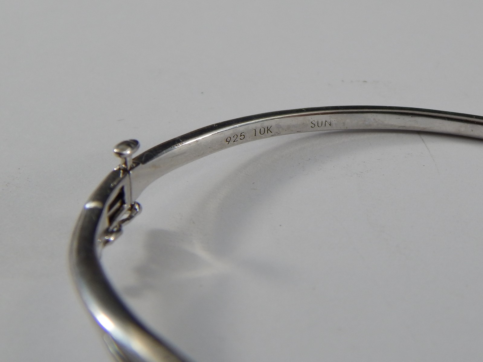 Estate Vintage 1OK Yellow Gold & 925 Sterling Silver Double Heart Bracelet SUN