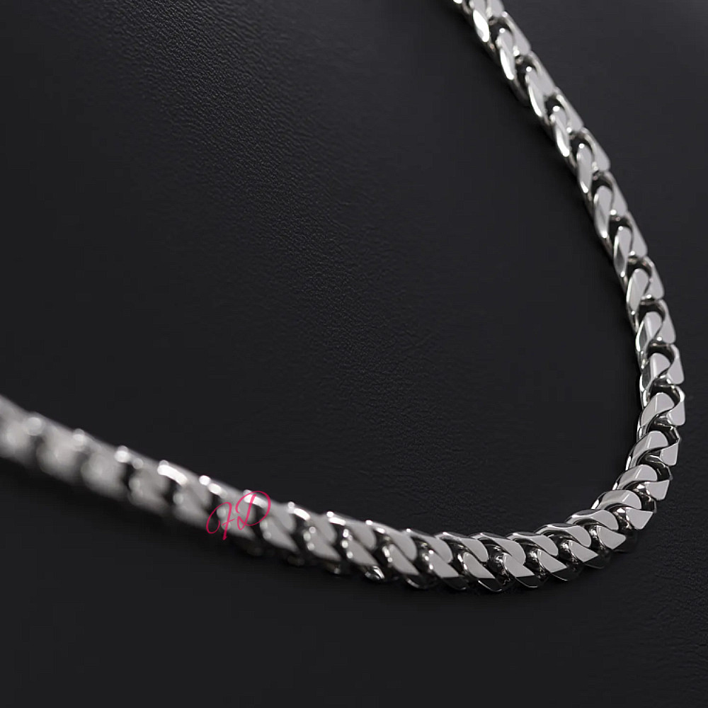 950 Platinum Mens Miami Cuban Chain Width 5 MM Necklace Length 20 Inches